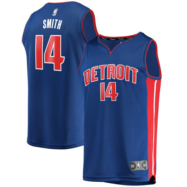 Maillot Detroit Pistons Homme Ish Smith 14 Icon Edition Bleu